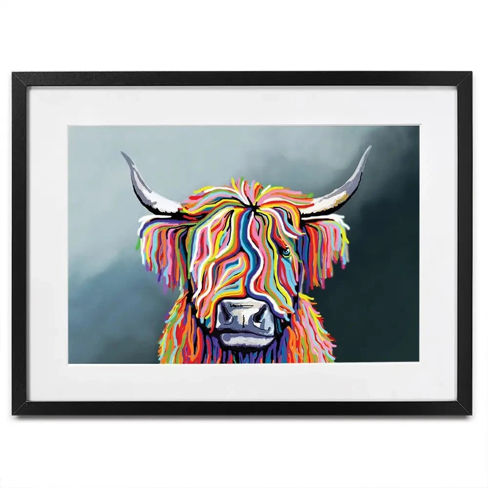 Highland Cow Framed Art Print Highland Cow Framed Art Print | Cow Framed Print | Cow Framed Artwork wall art product Independent