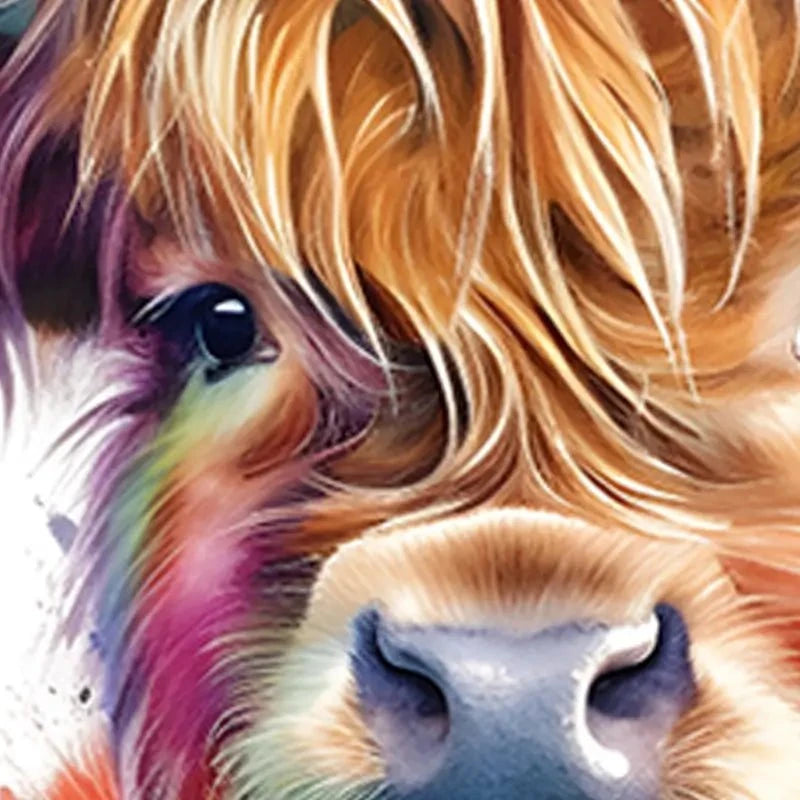 Highland Cow In Colour Framed Art Print Highland Cow In Colour Framed Art Print wall art product LSR Design Studio - Independent