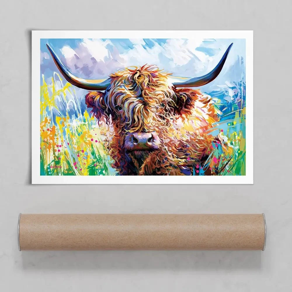 Highland Grazing Art Print Highland Grazing Art Print wall art product Leon Devenice