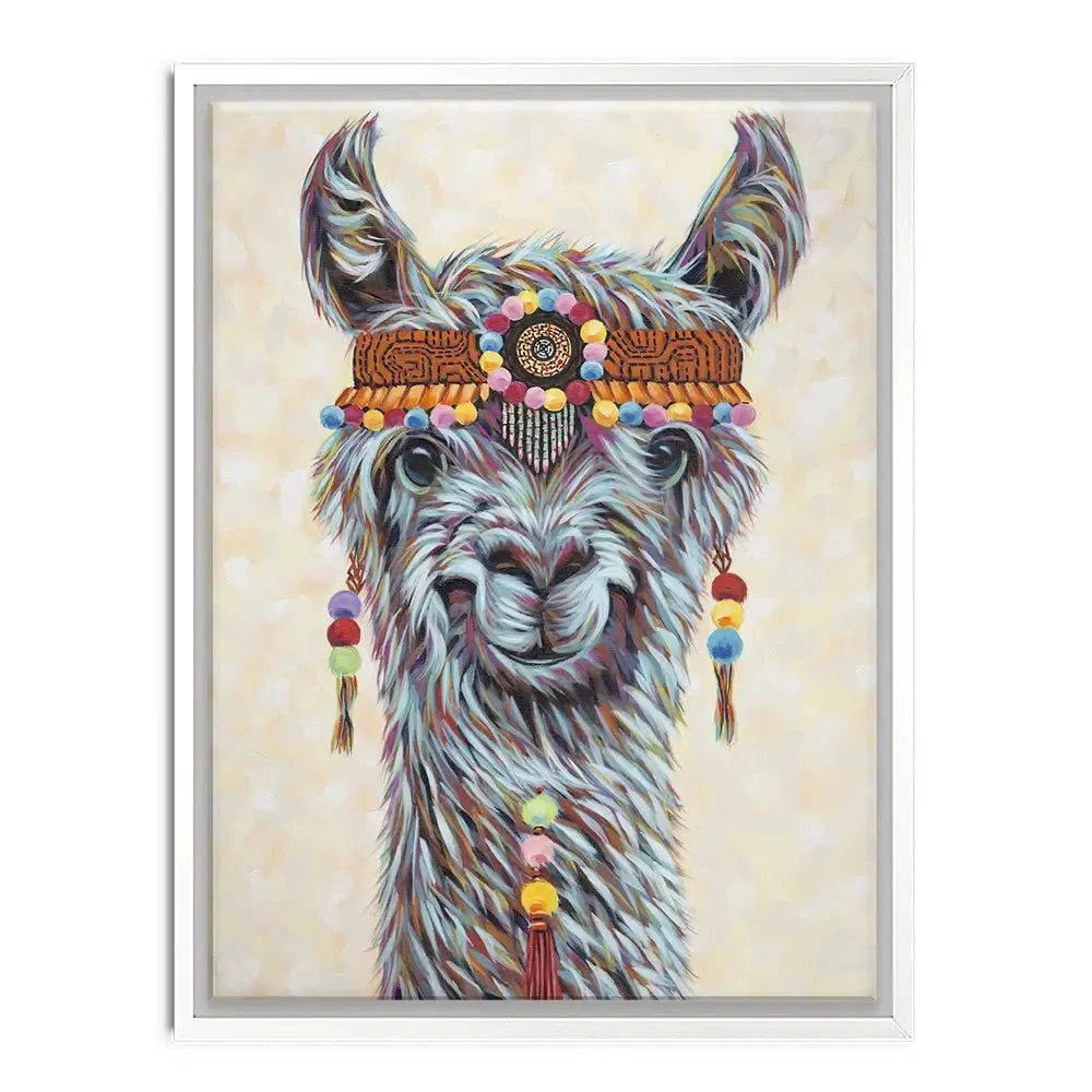 Hippie Llama Canvas Print Hippie Llama Canvas Print wall art product Carolee Vitaletti
