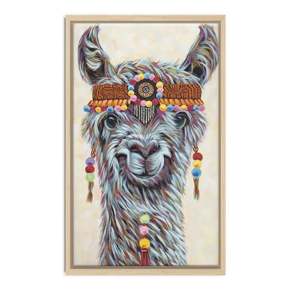 Hippie Llama Canvas Print Hippie Llama Canvas Print wall art product Carolee Vitaletti