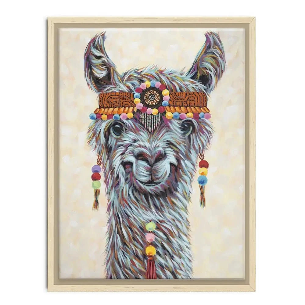 Hippie Llama Canvas Print Hippie Llama Canvas Print wall art product Carolee Vitaletti