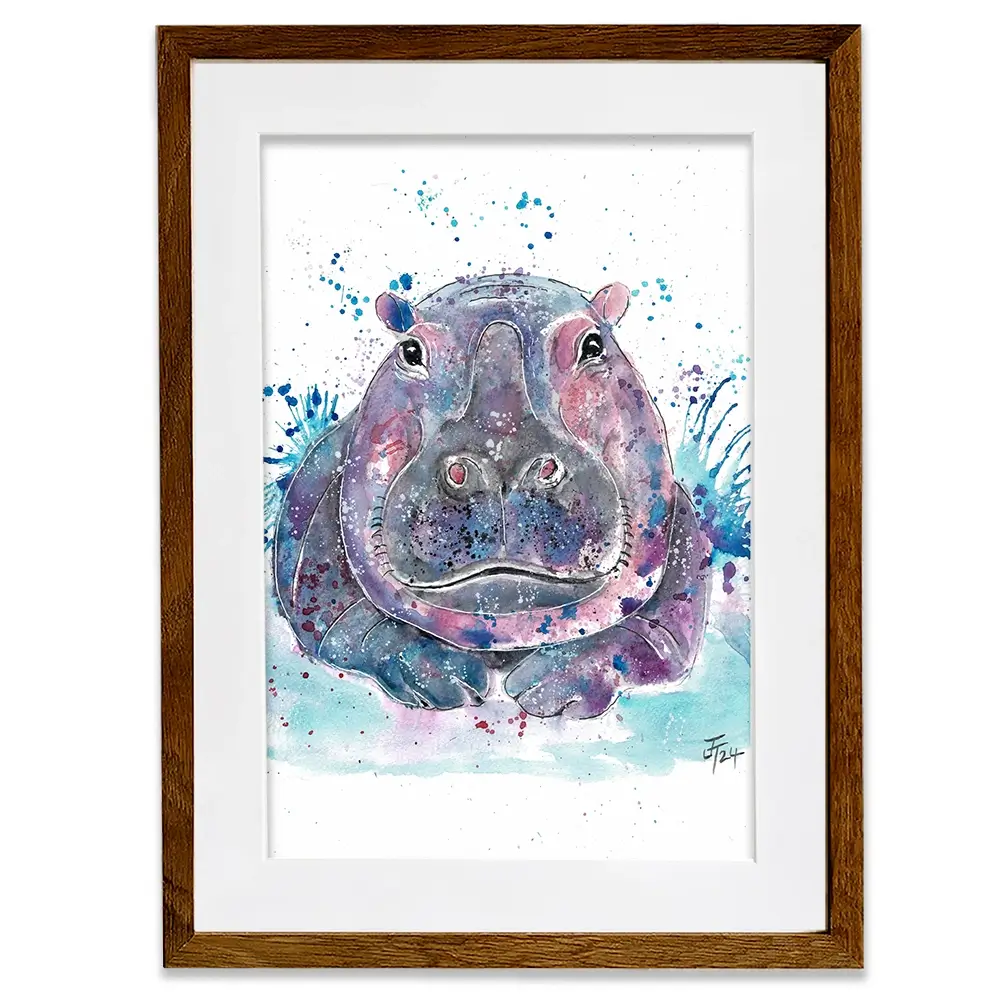 Hippo Framed Art Print Hippo Framed Art Print wall art product Jamie Taylor