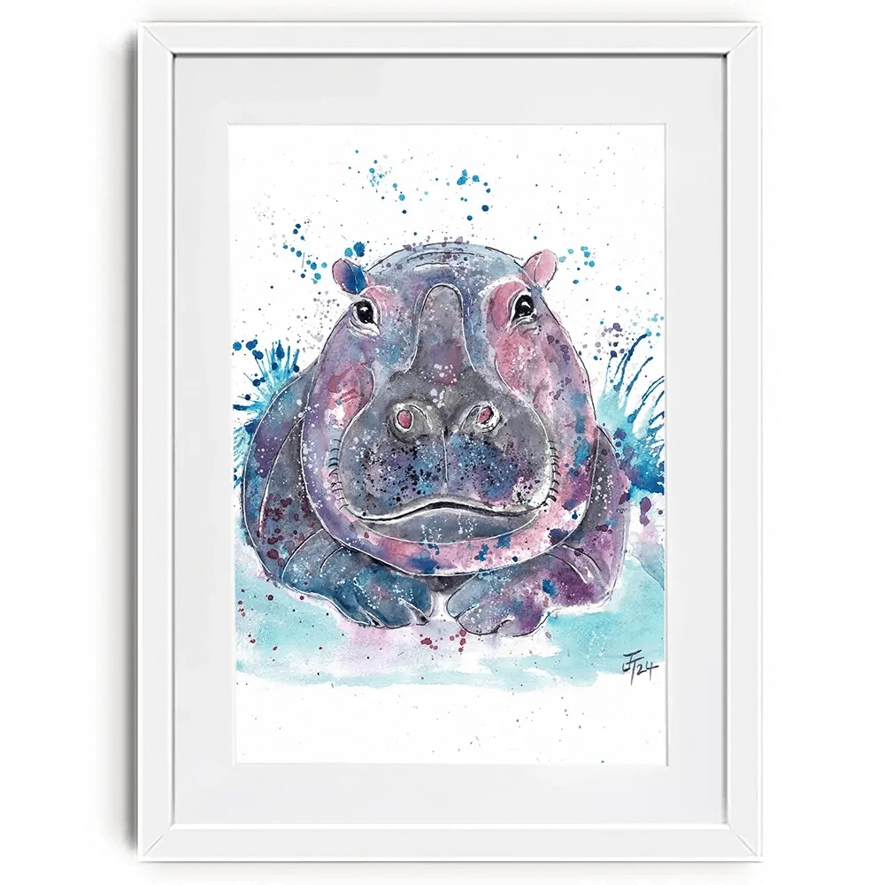 Hippo Framed Art Print Hippo Framed Art Print wall art product Jamie Taylor