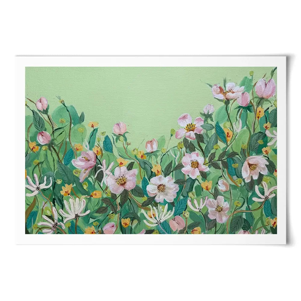 Honeysuckle And Roses Art Print Honeysuckle And Roses Art Print wall art product Karen Sutton