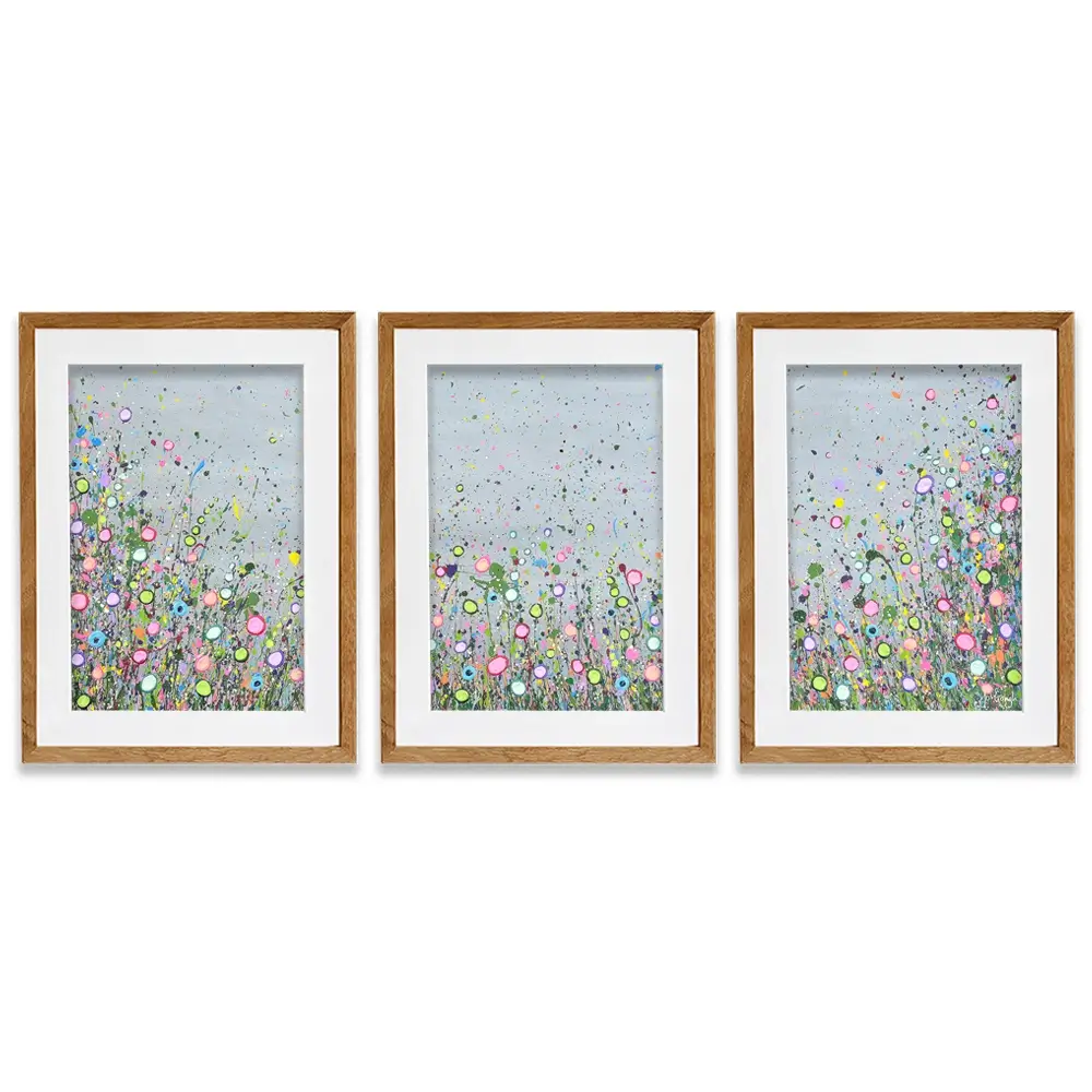 Hope Dances In The Flowers Framed Art Print Trio Hope Dances In The Flowers Framed Art Print Trio wall art product Jo Gough