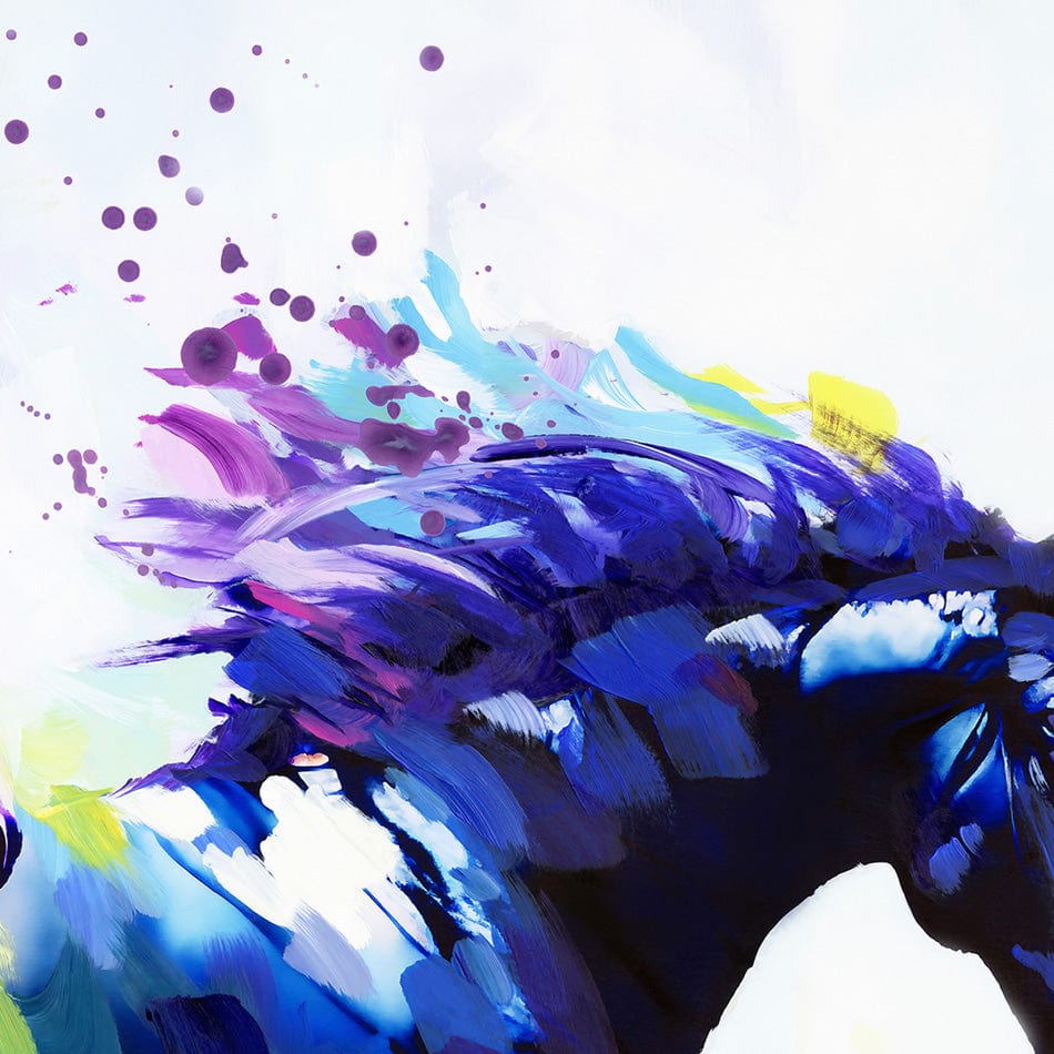 Horses On The Water Trail Art Print wall art product Leon Devenice