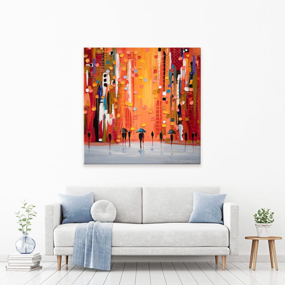 Hot Rainy Sunset Canvas Print wall art product Ekaterina Ermilkina / Independent