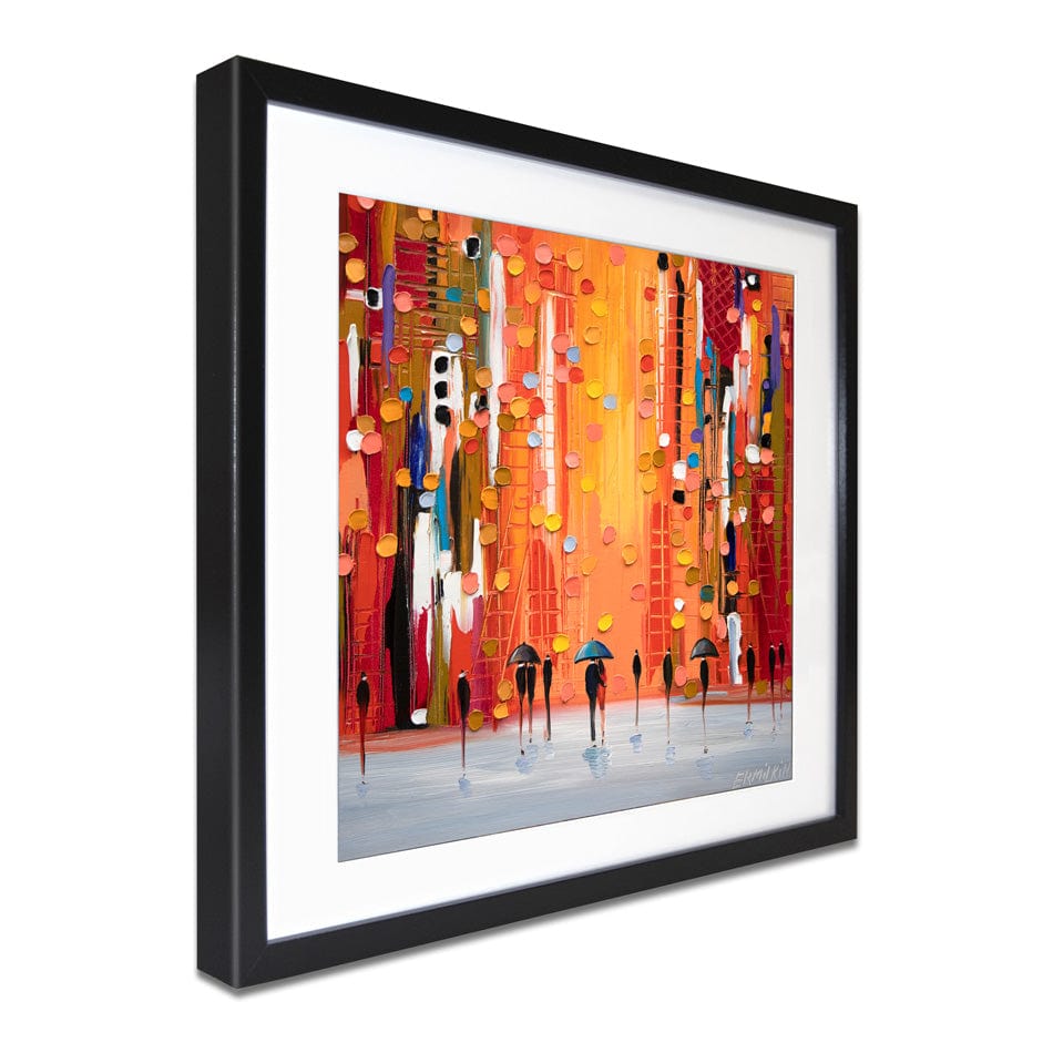 Hot Rainy Sunset Framed Art Print wall art product Ekaterina Ermilkina / Independent