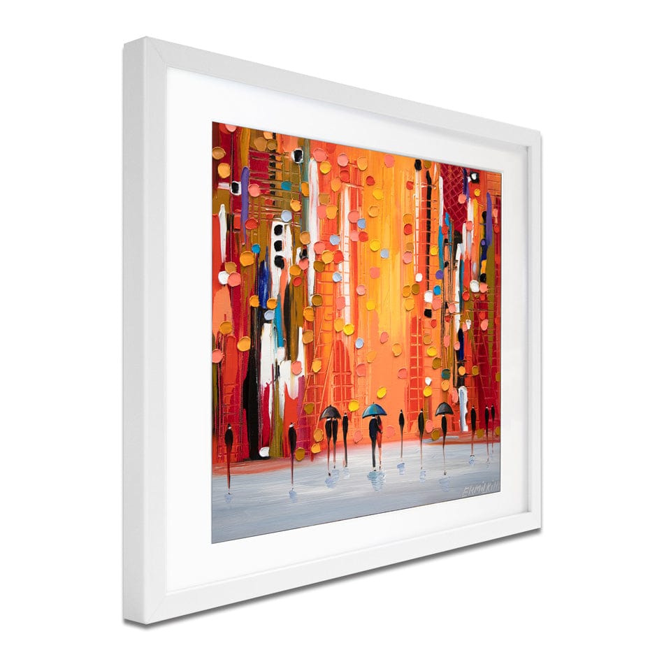 Hot Rainy Sunset Framed Art Print wall art product Ekaterina Ermilkina / Independent