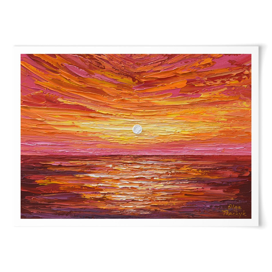 Hot Summer Sunset Art Print Hot Summer Sunset Art Print wall art product Olga Tkachyk