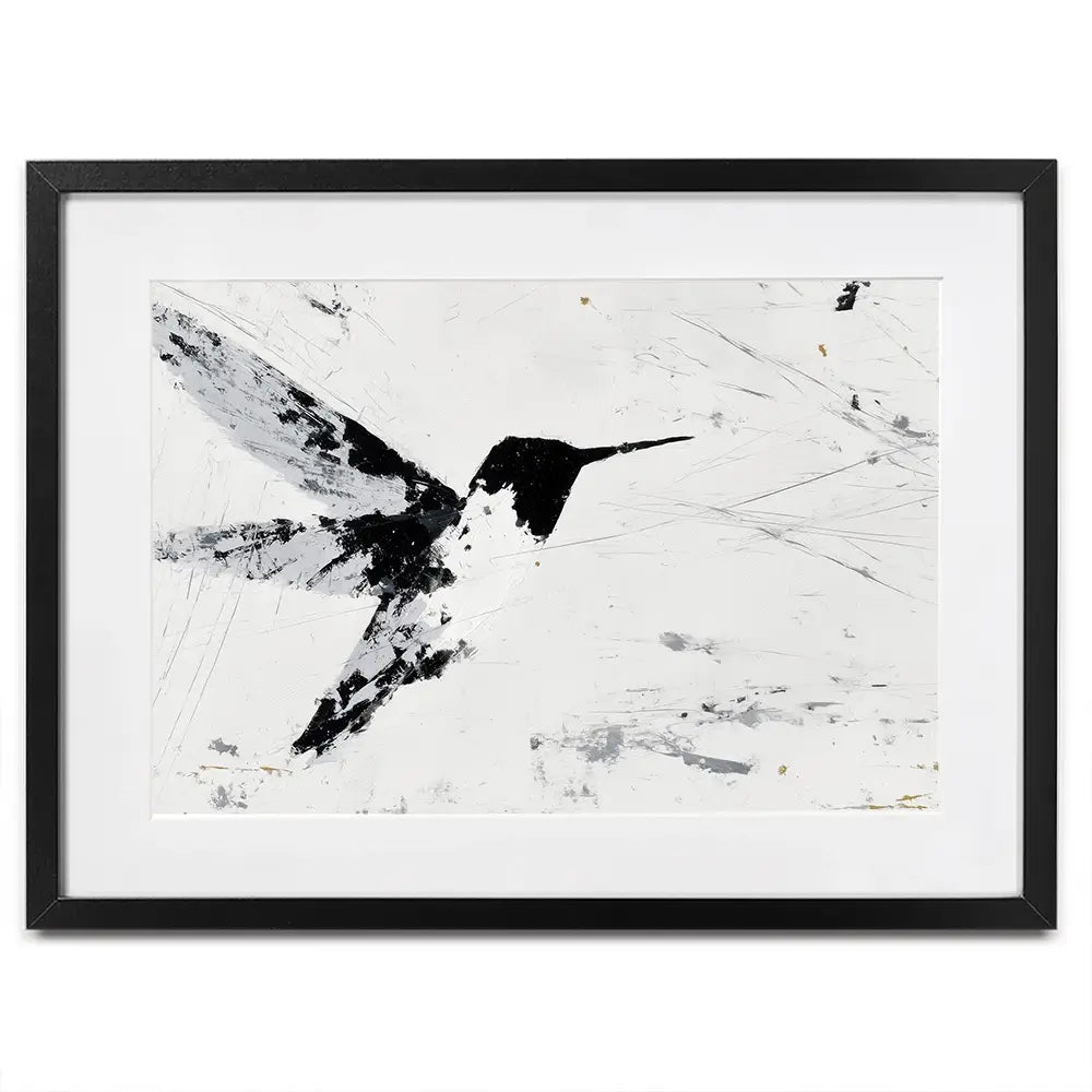 Hummingbird In Flight Framed Art Print Hummingbird In Flight Framed Art Print wall art product Chromatic Storm Studio