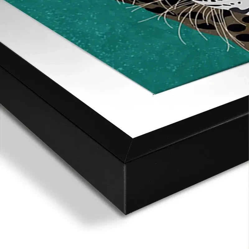 Hunting Leopard Close Up Framed Art Print Hunting Leopard Close Up Framed Art Print wall art product Sarah Manovski