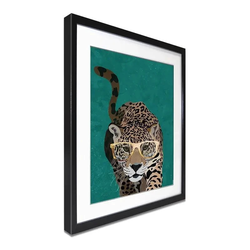 Hunting Leopard Close Up Framed Art Print Hunting Leopard Close Up Framed Art Print wall art product Sarah Manovski