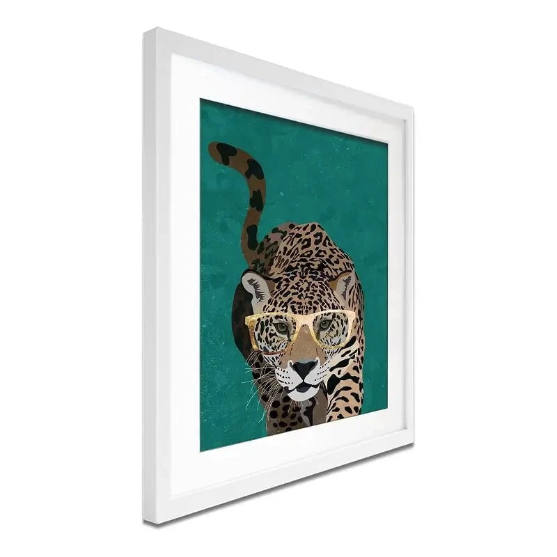 Hunting Leopard Close Up Framed Art Print Hunting Leopard Close Up Framed Art Print wall art product Sarah Manovski