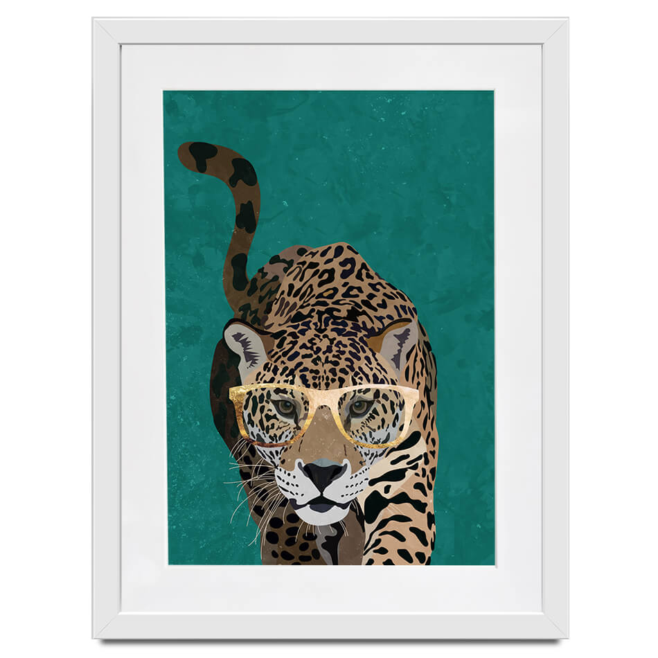 Hunting Leopard Close Up Framed Art Print Hunting Leopard Close Up Framed Art Print wall art product Sarah Manovski