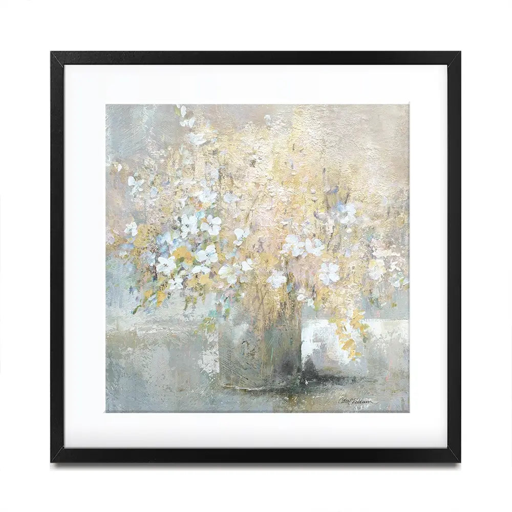 Hushed Gold Bouquet Square Framed Art Print Hushed Gold Bouquet Square Framed Art Print wall art product Carol Robinson