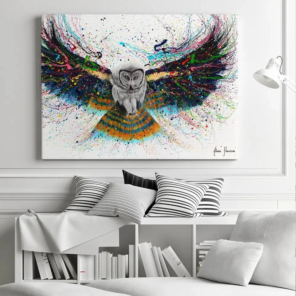 Hypnotic Twilight Owl Canvas Print Hypnotic Twilight Owl Canvas Print wall art product Ashvin Harrison
