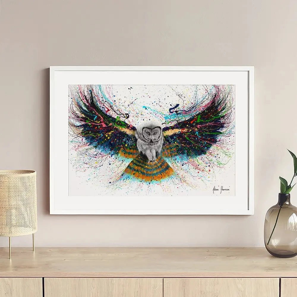 Hypnotic Twilight Owl Framed Art Print Hypnotic Twilight Owl Framed Art Print wall art product Ashvin Harrison