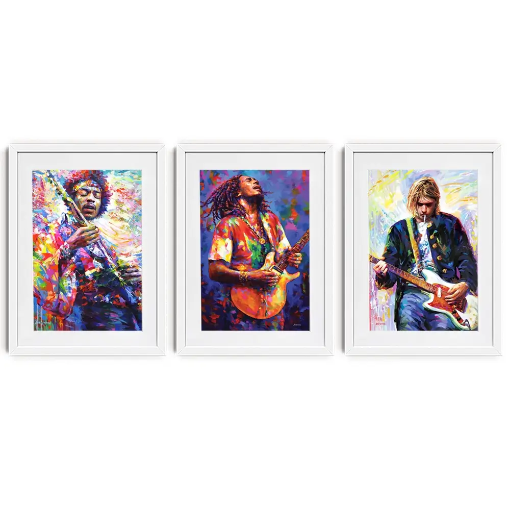 Iconic Men 2 Framed Art Print Trio Iconic Men 2 Framed Art Print Trio wall art product Leon Devenice