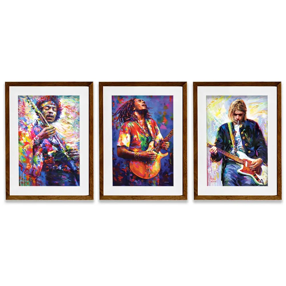 Iconic Men 2 Framed Art Print Trio Iconic Men 2 Framed Art Print Trio wall art product Leon Devenice