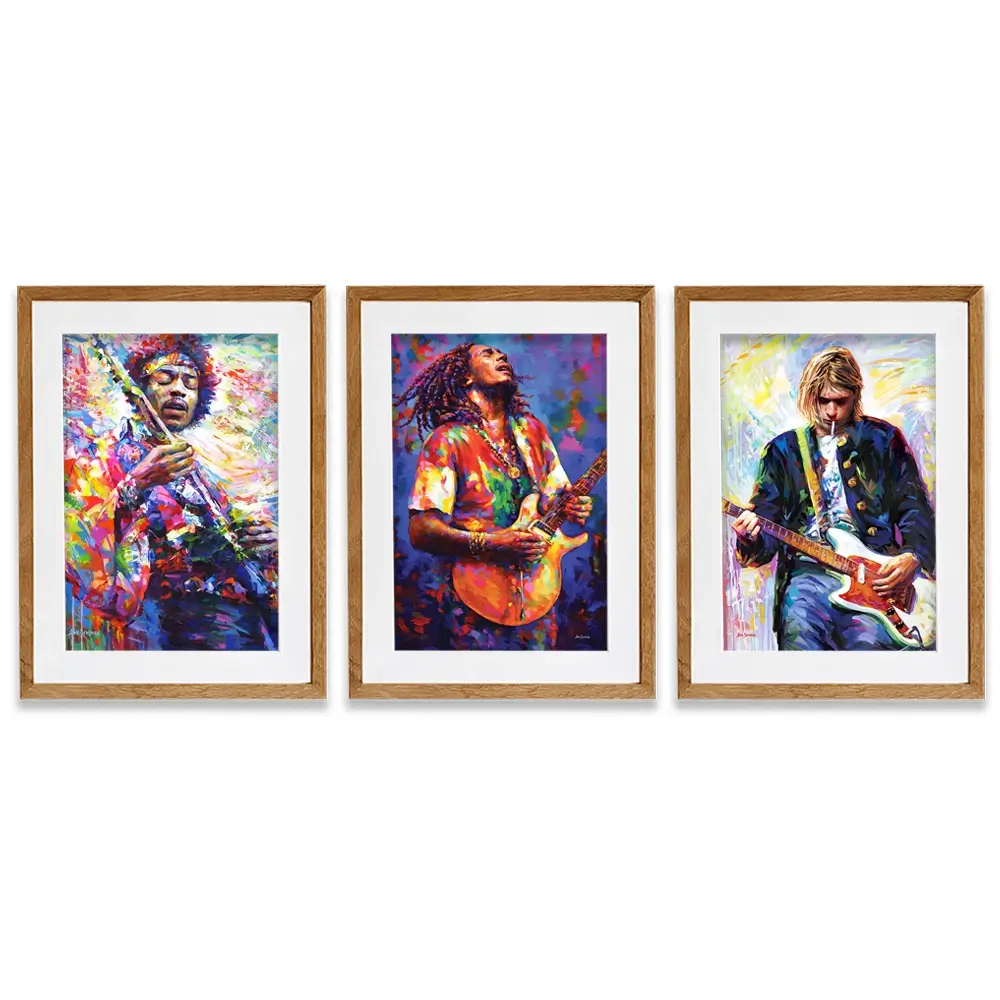Iconic Men 2 Framed Art Print Trio Iconic Men 2 Framed Art Print Trio wall art product Leon Devenice