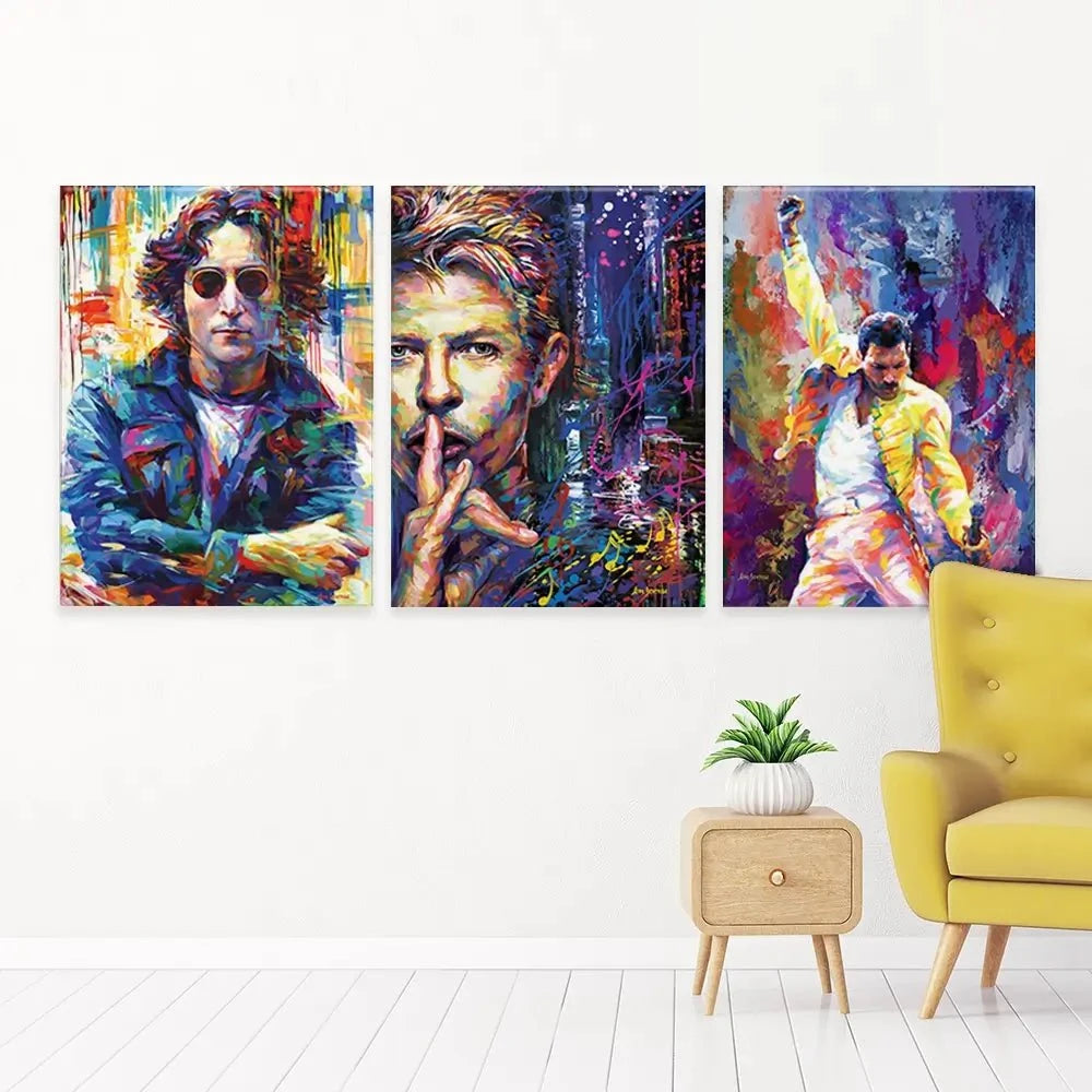 Iconic Men Trio Canvas Print Iconic Men Trio Canvas Print wall art product Leon Devenice
