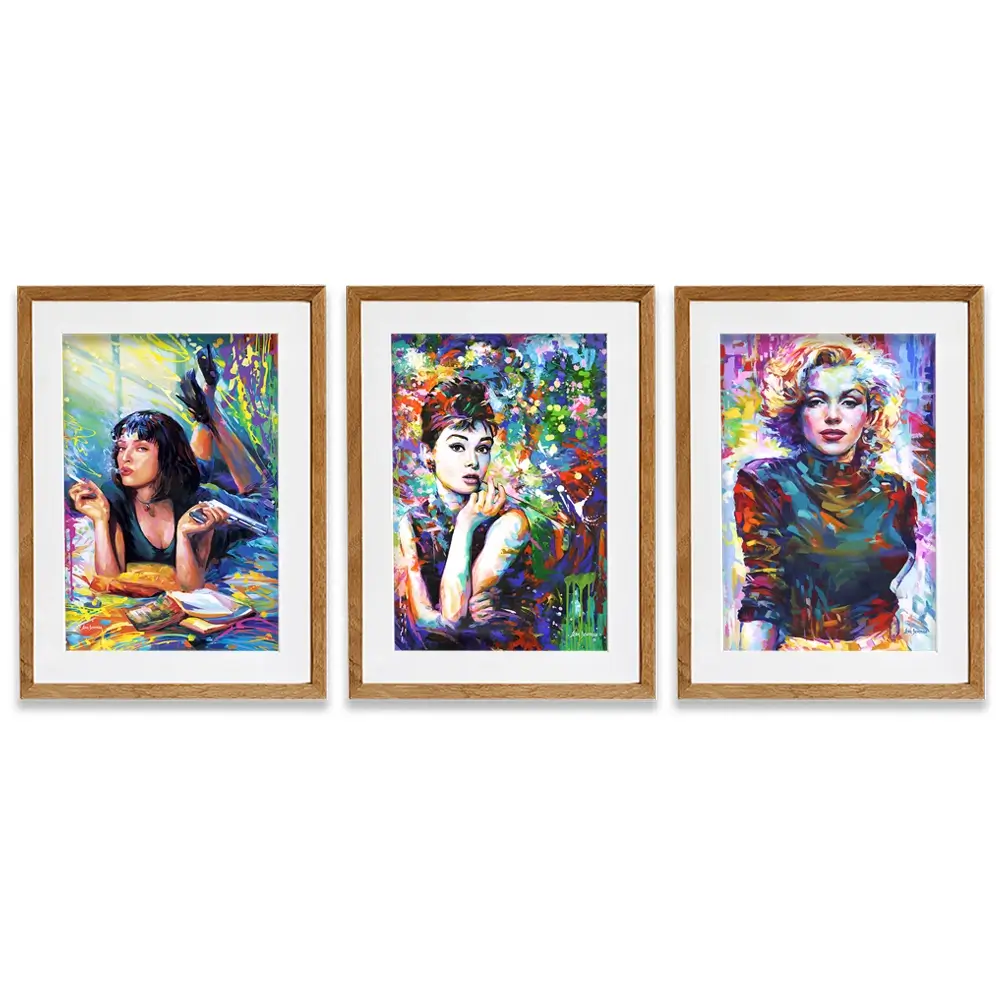 Iconic Women Framed Art Print Trio Iconic Women Framed Art Print Trio wall art product Leon Devenice