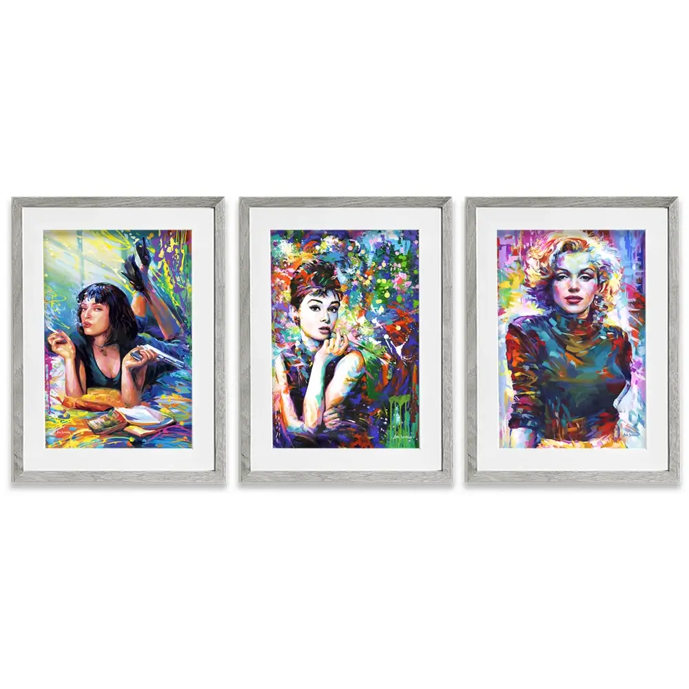 Iconic Women Framed Art Print Trio Iconic Women Framed Art Print Trio wall art product Leon Devenice