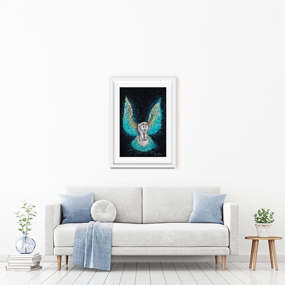 Illuminated Night Owl Framed Art Print wall art product Ashvin Harrison