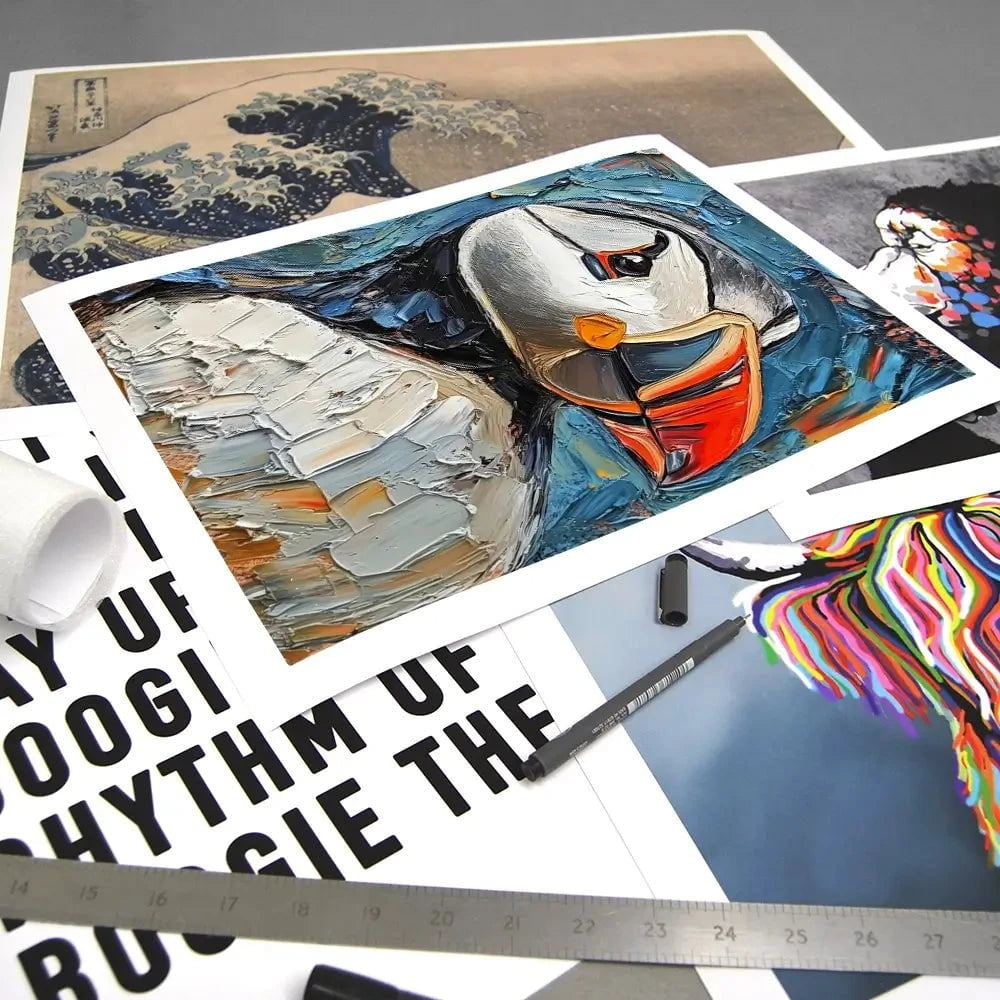 Impasto Puffin Art Print Impasto Puffin Art Print wall art product David Alexander Elder