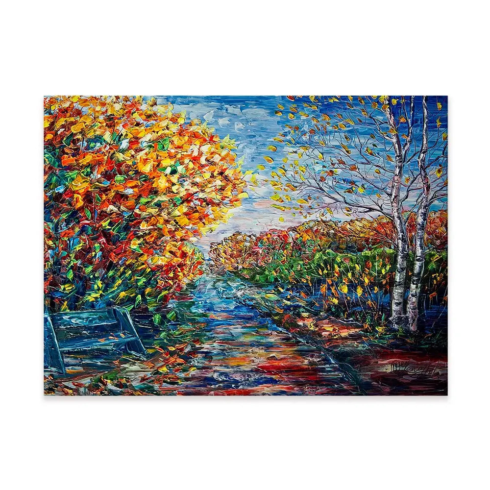 Impressionist Autumn Park Canvas Print Impressionist Autumn Park Canvas Print wall art product Lena Owens - Independent