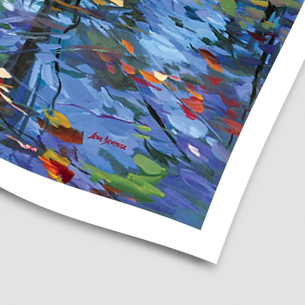 Impressionistic Reflection Of Autumn Trees And Leaves On Water Art Print Impressionistic Reflection Of Autumn Trees And Leaves On Water Art Print wall art product Leon Devenice