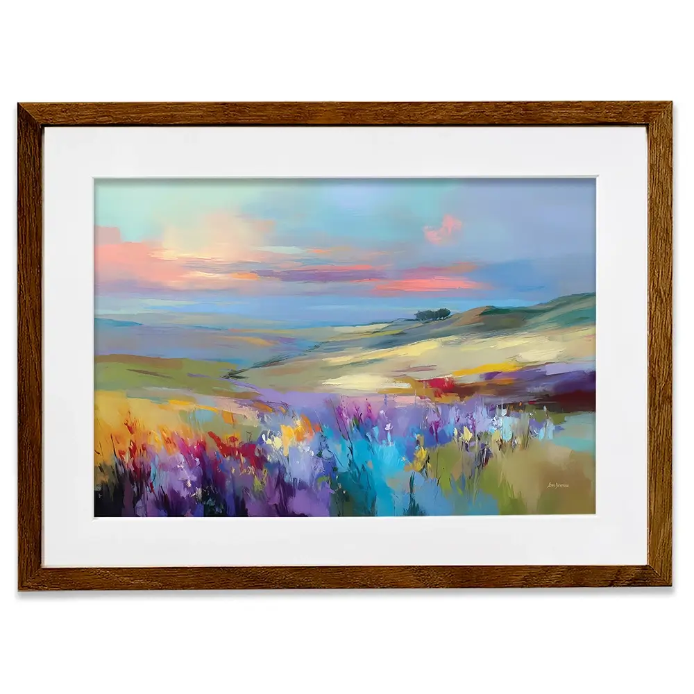 Impressions Of A Peaceful Valley Framed Art Print Impressions Of A Peaceful Valley Framed Art Print wall art product Leon Devenice