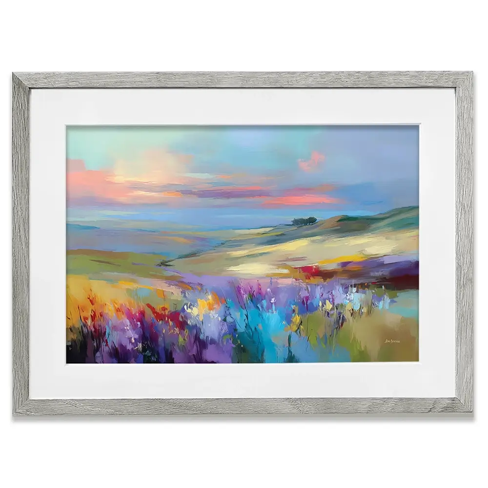 Impressions Of A Peaceful Valley Framed Art Print Impressions Of A Peaceful Valley Framed Art Print wall art product Leon Devenice