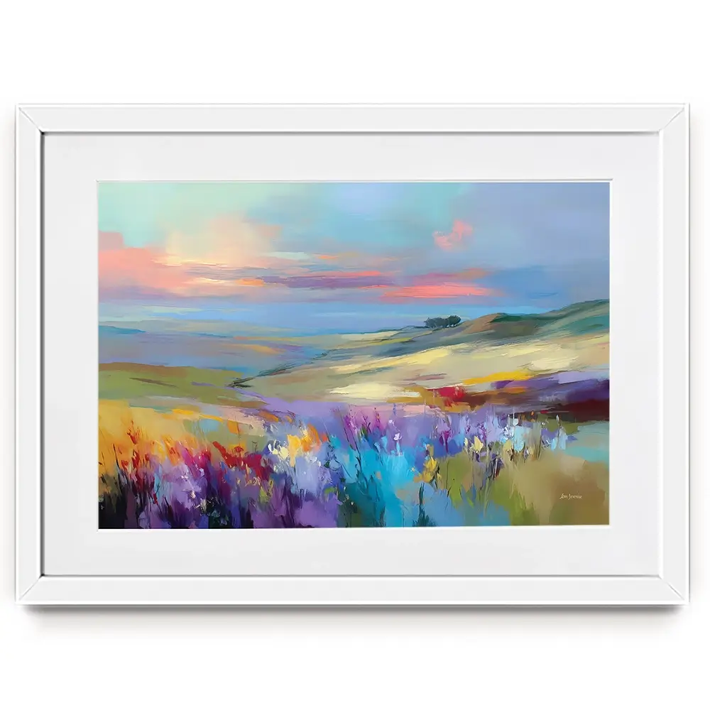 Impressions Of A Peaceful Valley Framed Art Print Impressions Of A Peaceful Valley Framed Art Print wall art product Leon Devenice