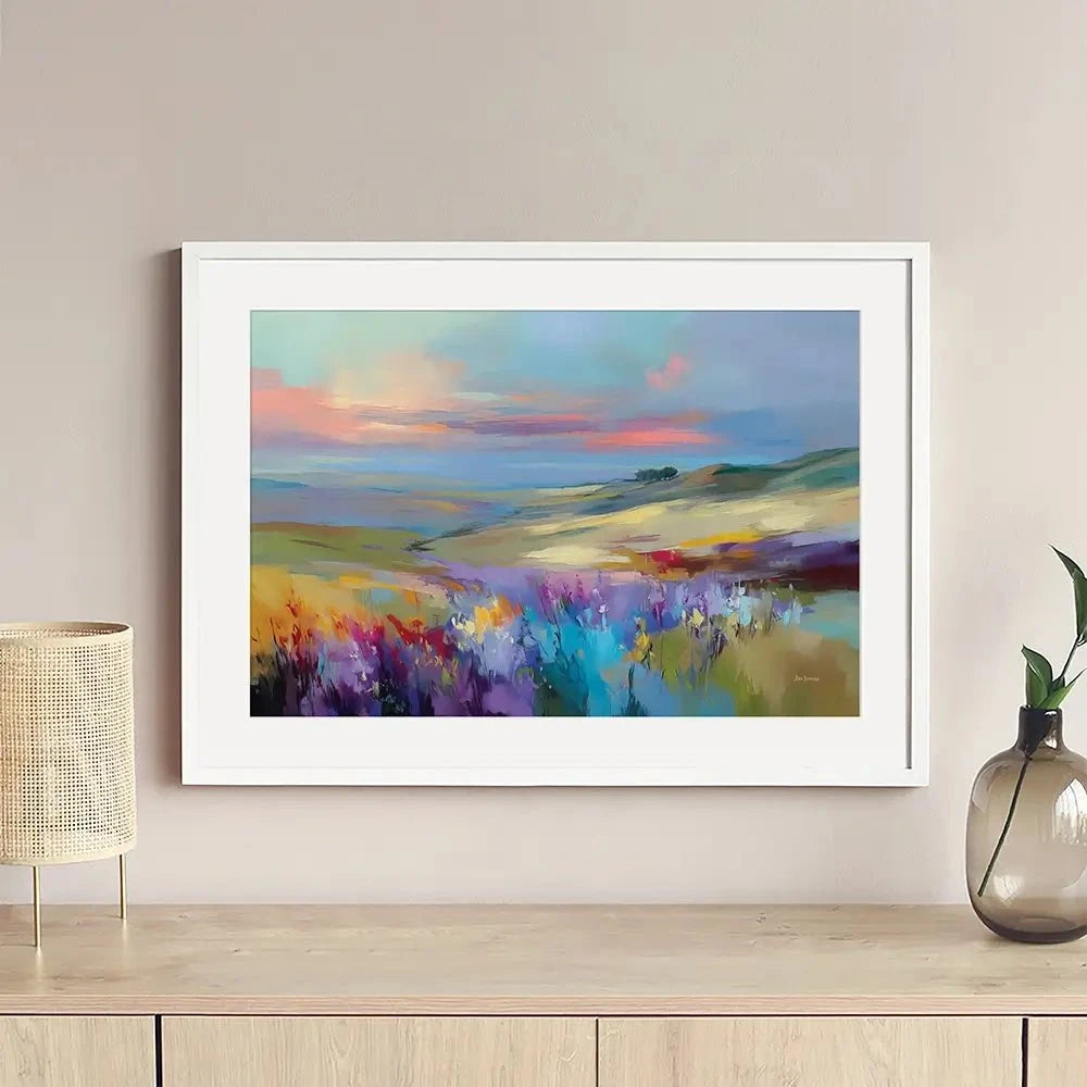 Impressions Of A Peaceful Valley Framed Art Print Impressions Of A Peaceful Valley Framed Art Print wall art product Leon Devenice