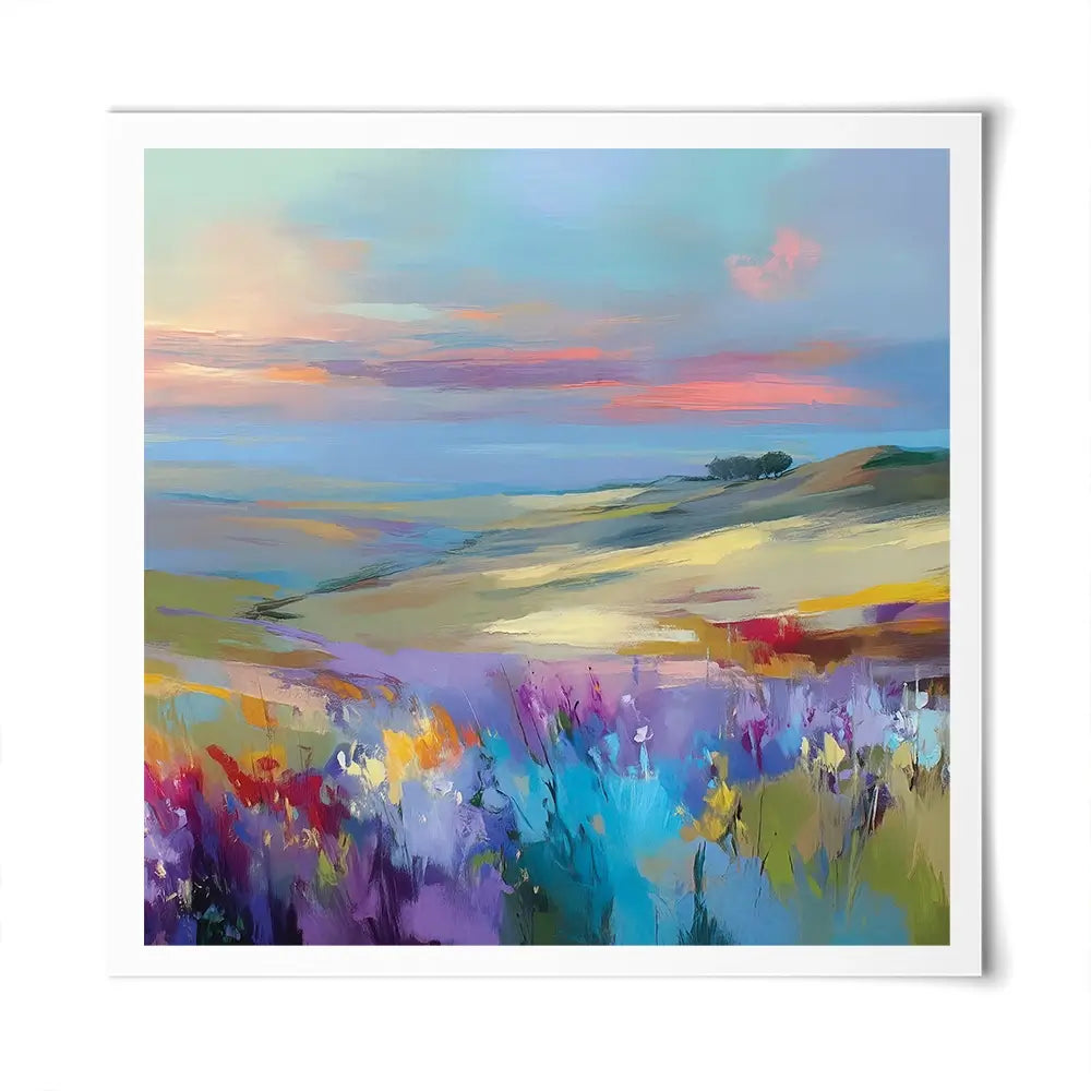 Impressions Of A Peaceful Valley Square Art Print Impressions Of A Peaceful Valley Square Art Print wall art product Leon Devenice