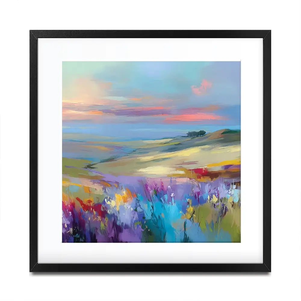 Impressions Of A Peaceful Valley Square Framed Art Print Impressions Of A Peaceful Valley Square Framed Art Print wall art product Leon Devenice