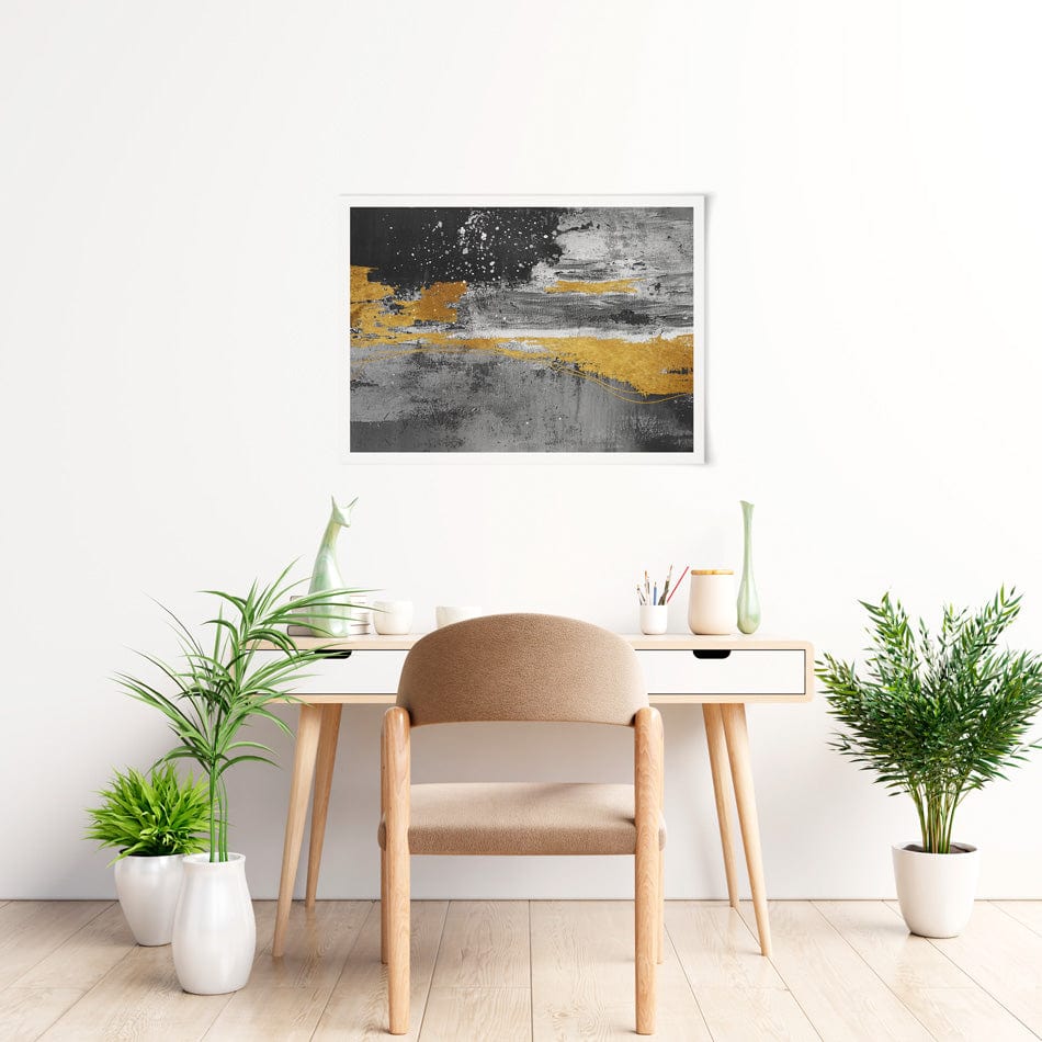 In The Grey Art Print wall art product Muzi pear studio / Shutterstock