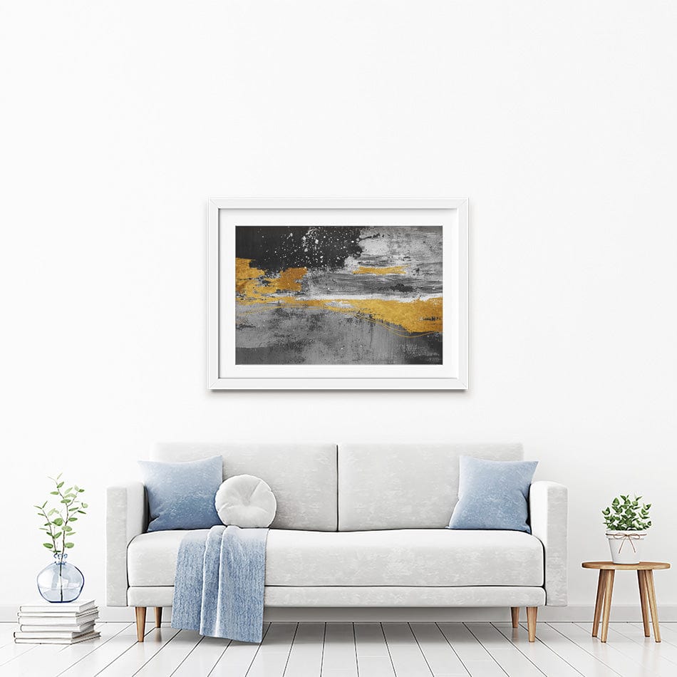 In The Grey Framed Art Print wall art product Muzi pear studio / Shutterstock