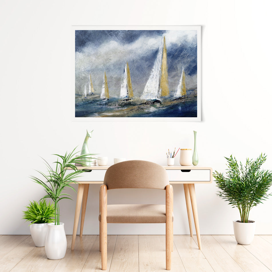 Indigo Swells Art Print Indigo Swells Art Print wall art product Carol Robinson