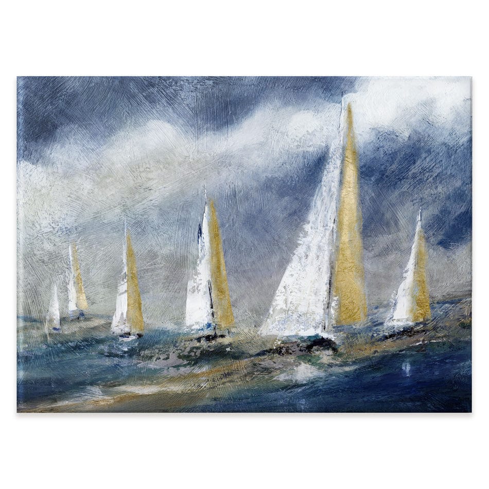 Indigo Swells Canvas Print wall art product Carol Robinson