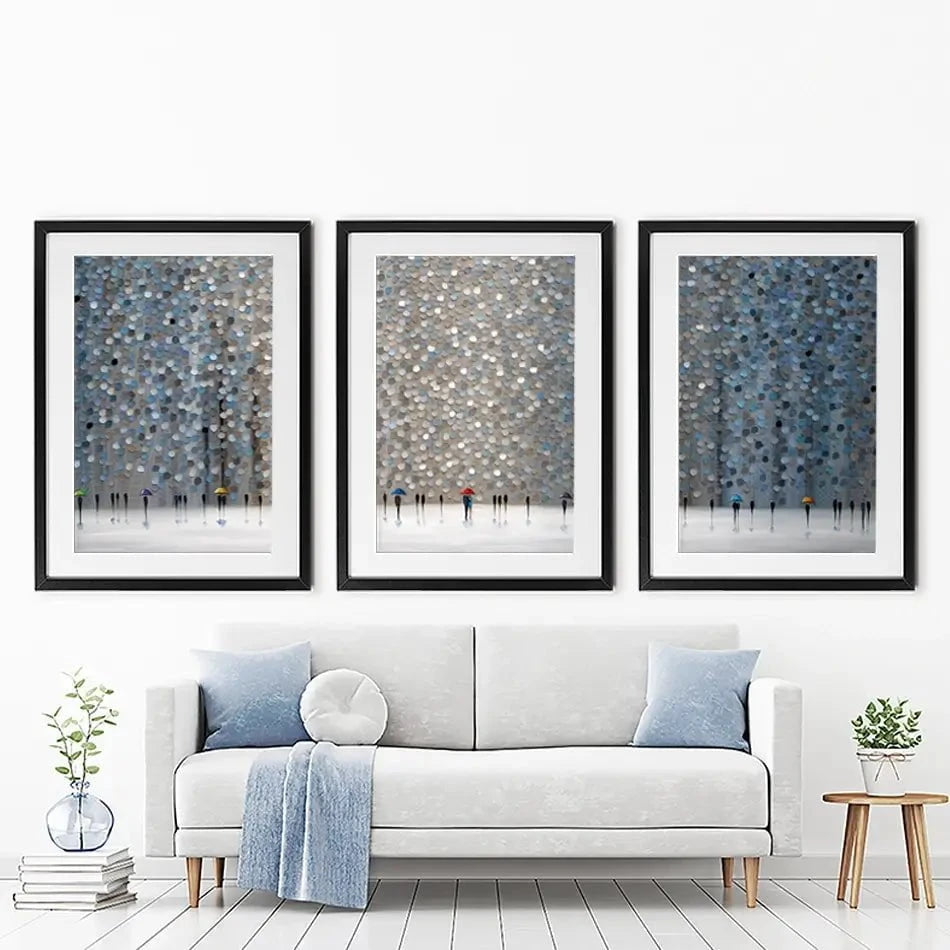 Infinity Rain Framed Art Print Trio Infinity Rain Framed Art Print Trio wall art product Ekaterina Ermilkina