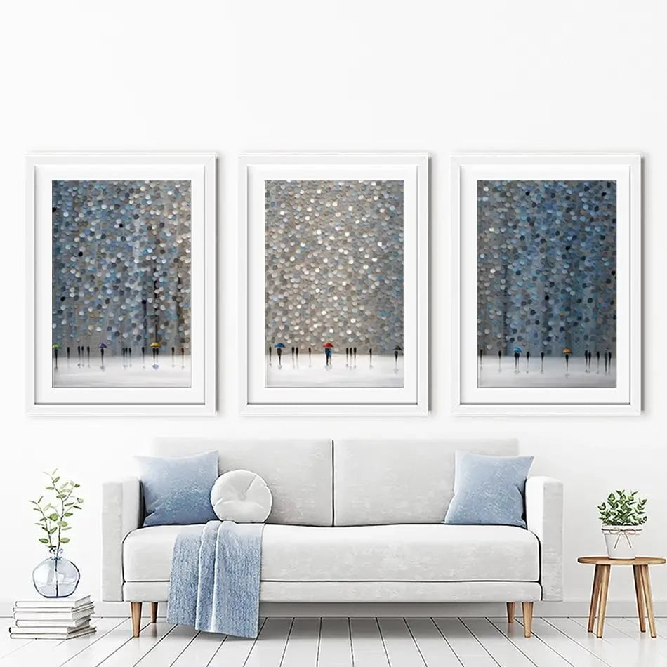 Infinity Rain Framed Art Print Trio Infinity Rain Framed Art Print Trio wall art product Ekaterina Ermilkina