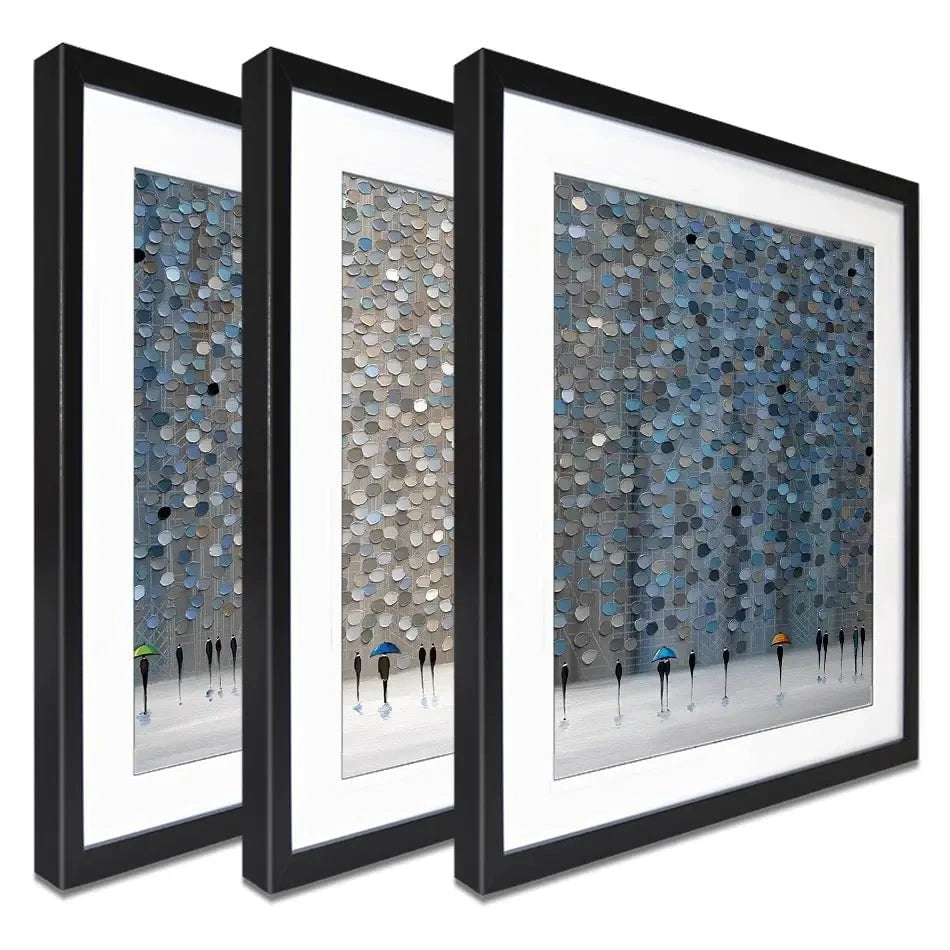 Infinity Rain Framed Art Print Trio Infinity Rain Framed Art Print Trio wall art product Ekaterina Ermilkina
