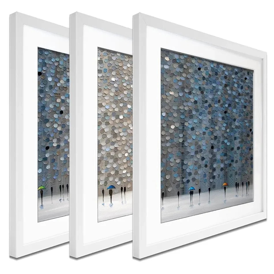 Infinity Rain Framed Art Print Trio Infinity Rain Framed Art Print Trio wall art product Ekaterina Ermilkina