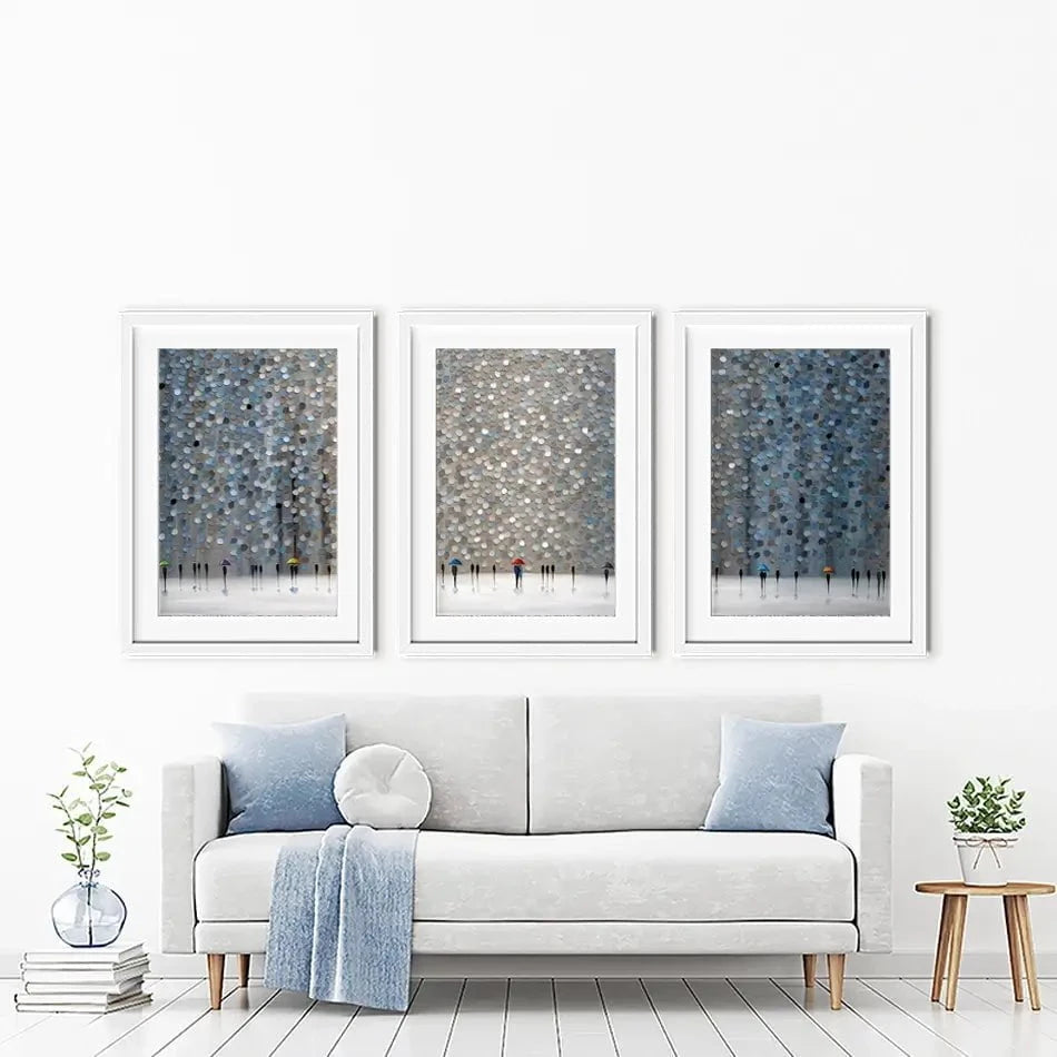 Infinity Rain Framed Art Print Trio Infinity Rain Framed Art Print Trio wall art product Ekaterina Ermilkina