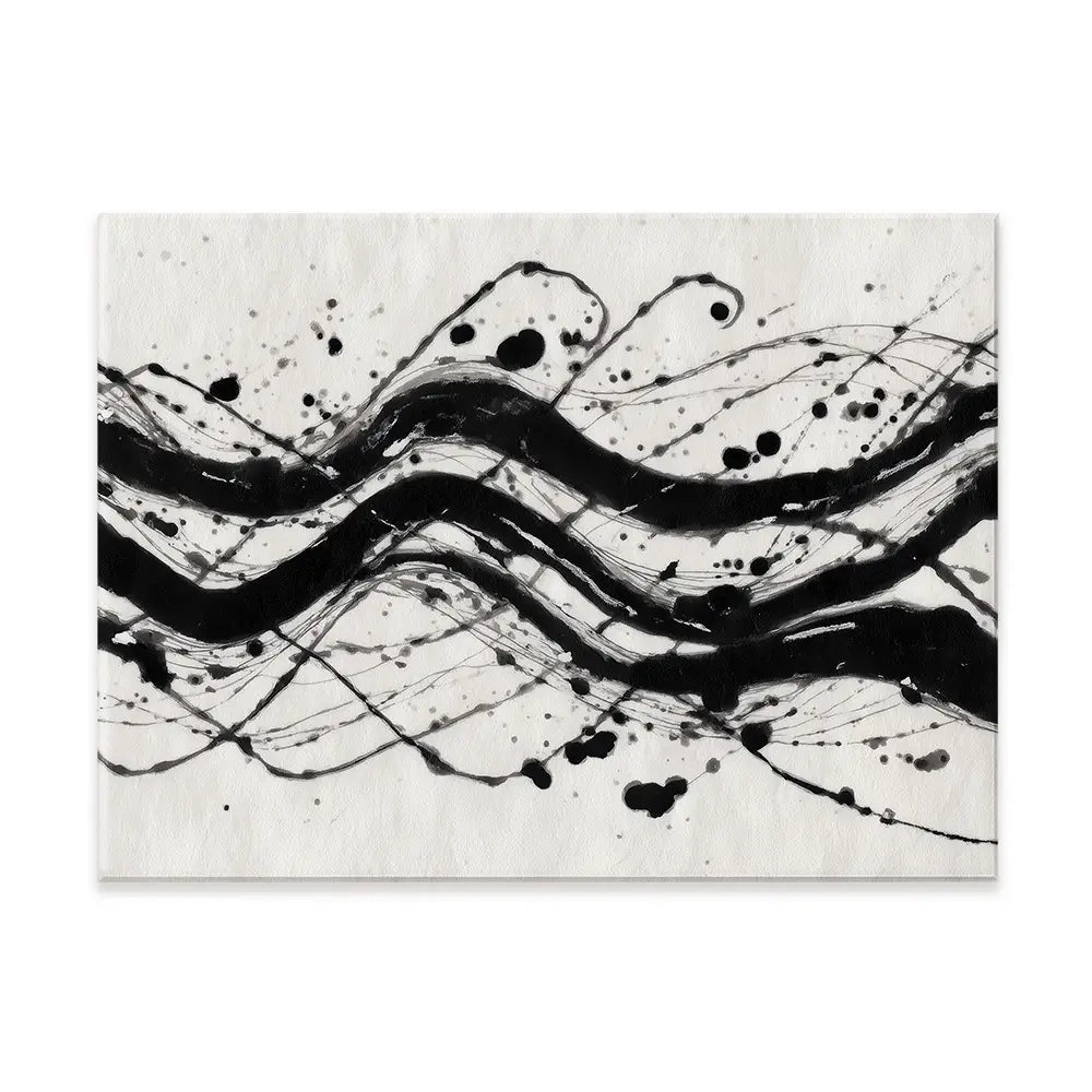 Ink River Waves Canvas Print Ink River Waves Canvas Print wall art product Chromatic Storm Studio