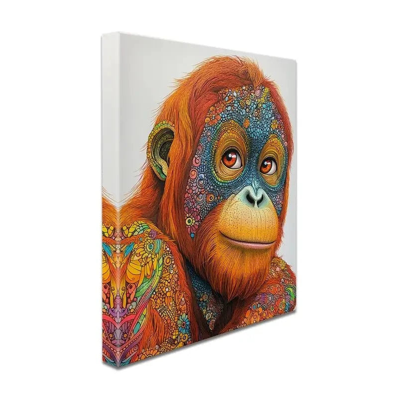 Inked Orangutan Canvas Print Inked Orangutan Canvas Print wall art product David Alexander Elder
